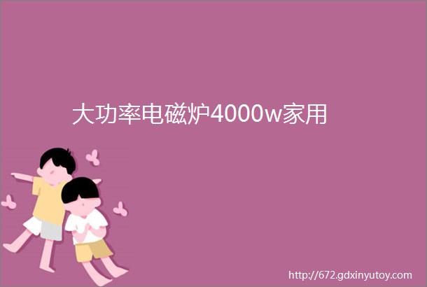 大功率电磁炉4000w家用