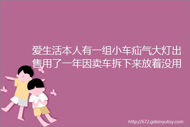 爱生活本人有一组小车疝气大灯出售用了一年因卖车拆下来放着没用现出售13080221134