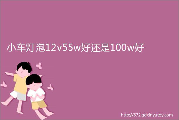 小车灯泡12v55w好还是100w好