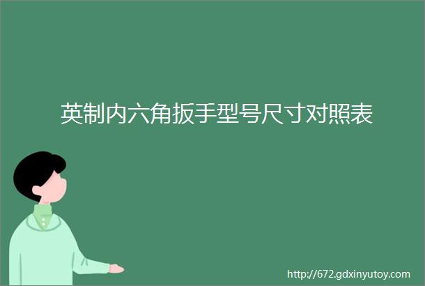 英制内六角扳手型号尺寸对照表