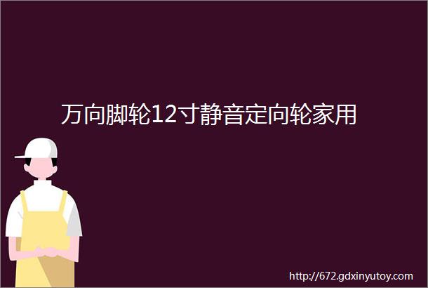 万向脚轮12寸静音定向轮家用