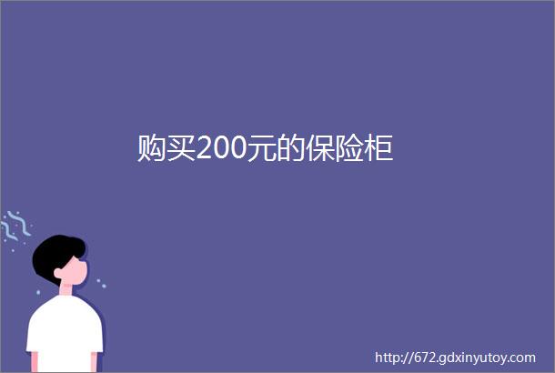 购买200元的保险柜